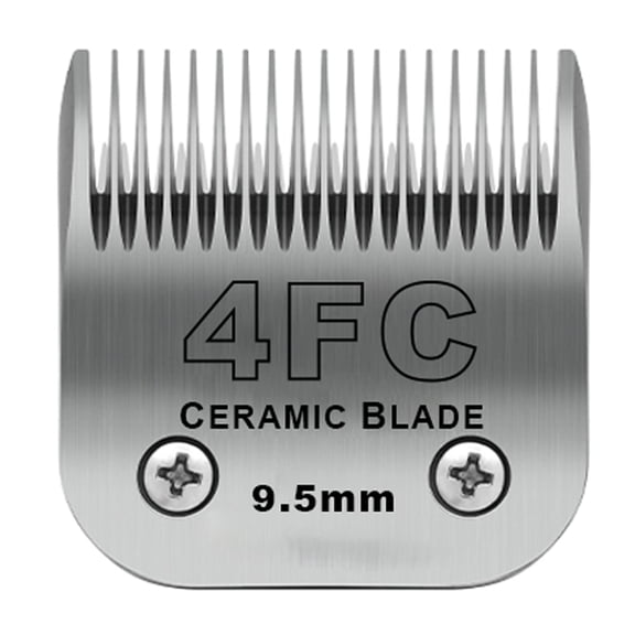 Detachable Pet Dog Clipper Blades,Compatible with Andis Size 4FC Cut Length 3/8"(9.5mm),Most Oster A5,Wahl KM Series Clippers,Made of Ceramic Blade & Stainless Steel Blade