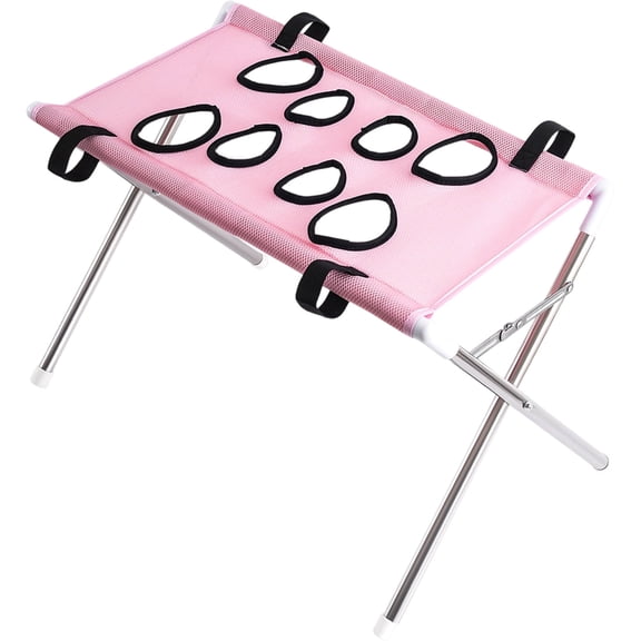 Detachable Pet Grooming Hammock, Anti-scratch Stainless Pet Bathing Bed Special Rack for Small for Dogs and Cats -24x13x16In(Pink)