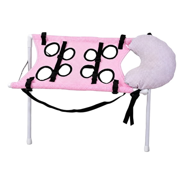 Detachable Pet Grooming Hammock with U Shaped Pillow, Dog Cat Bath Restraint Hammock for Nail Trimming Bathing Grooming(Random Pillow Color)