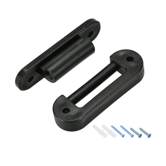 Detachable Picture Hangers, 59mm Invisible Hinge w Screws for Frame Hanging, 4 Sets (Black)