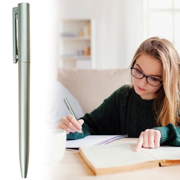 Detachable Plastic Ballpoint Pen, 1 Pc 0.7mm Medium Point Click Pen, Smooth Ink Rollerball Pen, Comfortable Writing Pen for Exam Prep, Journaling, Note-Taking and Daily General Use, Light Green