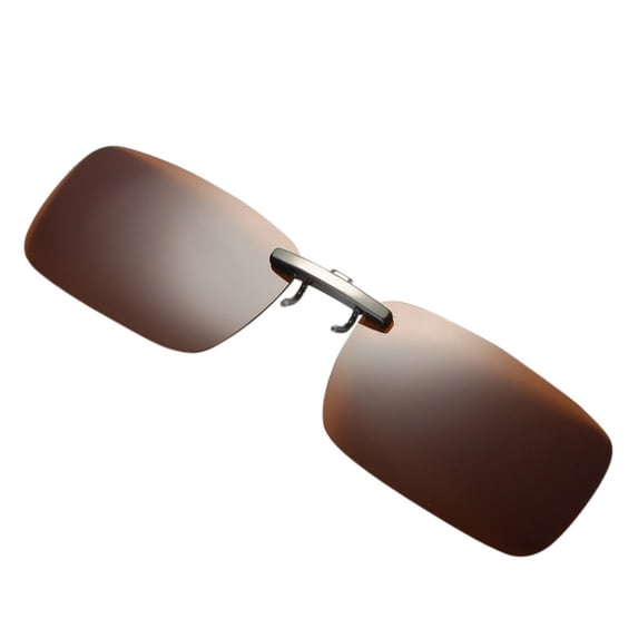 Detachable Polarized Clip On Sunglasses With Night Vision Resin Lens Alloy Frame Anti-Glare Driving Eyewear Clip