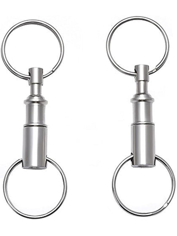 Detachable Pull Apart Key Rings Keychains (2 Pack)