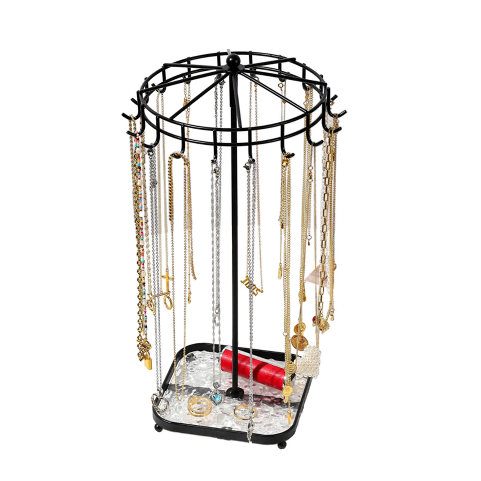 Detachable Rotating Necklace Stand Jewelry Display Holder Necklace Rack ...