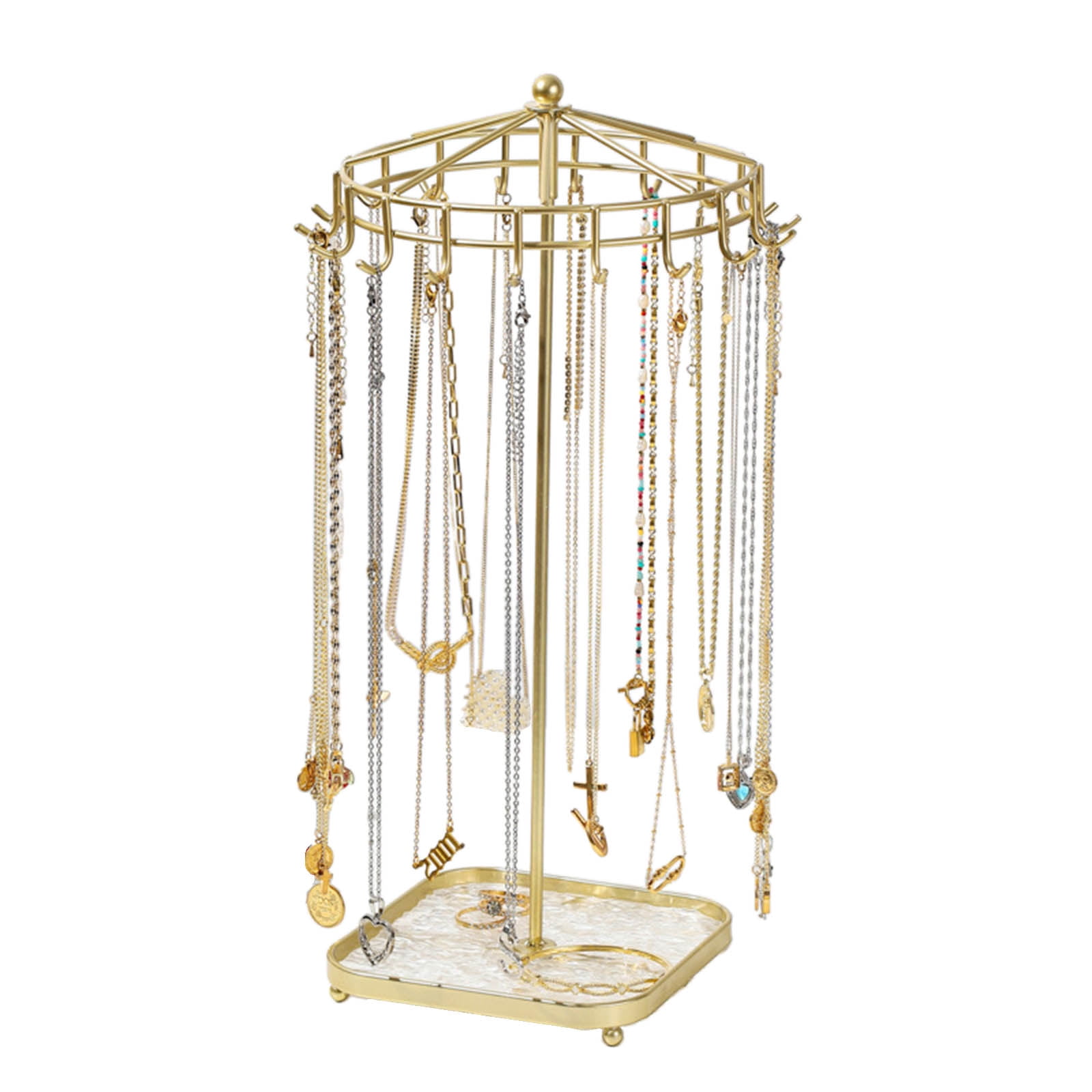 Detachable Rotating Necklace Stand Jewelry Display Holder Necklace Rack ...