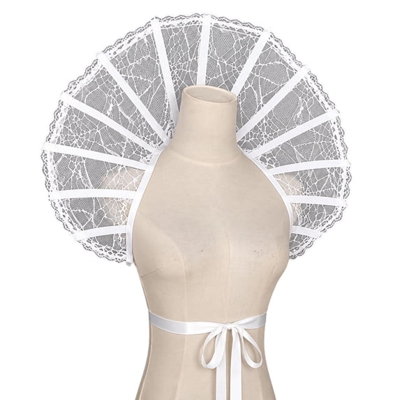 Detachable Ruffle Collar Halloween Gothic Accessory for Women Men Cosplay Party Dress Up Style