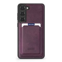 Detachable for Samsung Galaxy S22 Wallet Case with Card Holder, Magnetic PU Leather Credit Card Bag Protective Cover for Samsung Galaxy S22 Support Wireless Charging, Darkpurple
