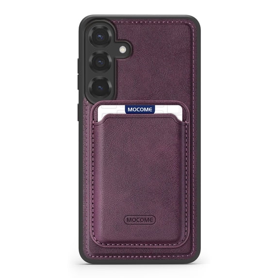 Detachable for Samsung Galaxy S24 Plus Wallet Case with Card Holder, Magnetic PU Leather Credit Card Bag Protective Cover for Samsung Galaxy S24 Plus Support Wireless Charging, Darkpurple