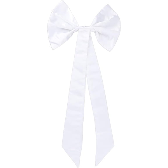 Detachable Satin Bow for Dress White Bridal Dress Back Bowknot for Bride Party Special Occasion 82x36x1.8cm DIY