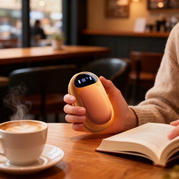 Detachable Self-Contained Hand Warmer Rechargeable Portable Heating Device for Personal Comfort in Cold Weather Outdoor Indoor Cozy