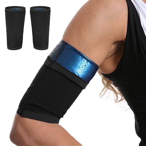 Detachable Sleeves Arm Sweat Sauna Warmer For Fitness Toning Training Breathable With Adjustable Fit Workout Accessory, A, Blue