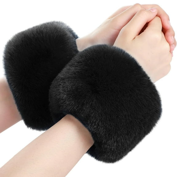 Detachable Sleeves Short Wrist Winter Wrist Warmers Fuzzy Wrist for Women and Girls - Cozy Stylish Accessories