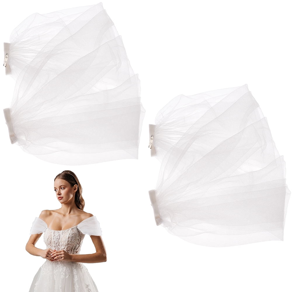 sheer arm cover for dress Detachable Long Pearl Tulle Lantern Sleeve Cuffs,... From Bawanghua, Rs.955.18