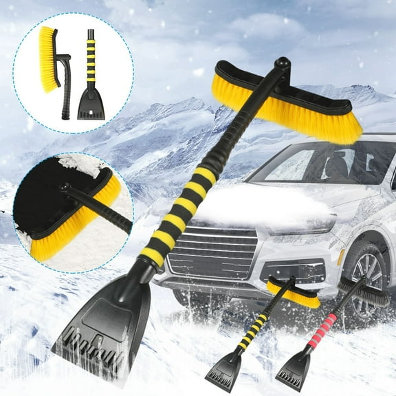 Detachable Snow Removal Shovel, Car Snow Brush with Ice Scraper, Multifunctional Tool, Telescopic Metal Rod, Home Use,Vsgery