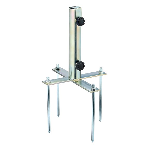 Detachable Steel Umbrella Base With 4 Reinforced Spikes For Sand Yard Strong Garden Fastener