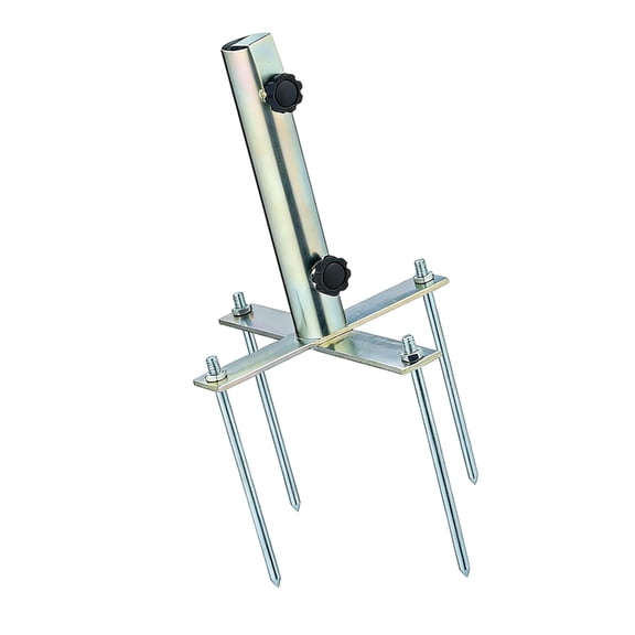 Detachable Steel Umbrella Base With 4 Reinforced Spikes For Sand Yard Strong Garden Fastener