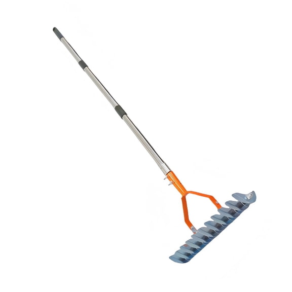 Detachable Thatching Rakes Tool For Efficient Garden Debris Removal Lightweight Aluminum Construction Ergonomic Handle