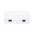 thumbnail image 1 of Detachable Transparent Plastic Compartment Organizer, 9.1 x 6.3 x 2.4in Clear Jewelry Storage Box for Small Parts and Beads, Fishing Gear Container with Dividers F, 1 of 3