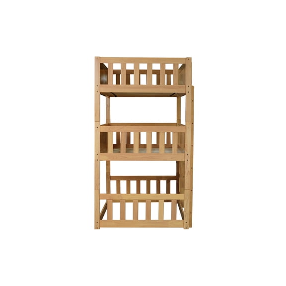 Detachable Twin Triple Bunk Bed in American Style / Cozy and Pleasant Bedroom Atmosphere