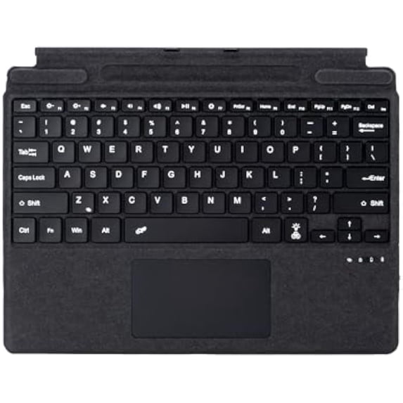 Detachable Type Cover for Microsoft Surface Pro Copilot+ (11th Edition)/Pro 11/10/9/8/X,13",Keyboard with Touchpad & Pen Holder,Black