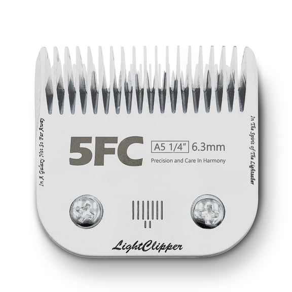 Detachable Ultra Edge Dog Grooming Clipper Replacement Blade - Constructed of Carbonized Steel, Resists Heat and Rust with Long-Lasting Sharp Edges - A5 Series (5FC: 1/4" (6.3MM))