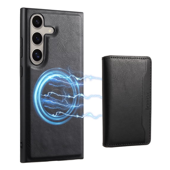 Detachable Wallet Card Case For Samsung S23 Plus,Wallet Case Credit Card Holder, Premium Leather Kickstand Flip Hidden Magnetic Clasp Durable Shockproof Protective for Samsung Galaxy S23 Plus,Black