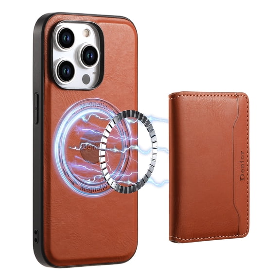 Detachable Wallet Card Case For iPhone 12 / 12 Pro Wallet Case Credit Card Holder, Premium Leather Kickstand Flip Hidden Magnetic Clasp Durable Shockproof Protective For iPhone 12 / 12 Pro, Brown