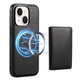 thumbnail image 1 of Detachable Wallet Case For iPhone 13 Credit Card Slot Holder, [ Compatible With MagSafe ]Premium Leather Kickstand Flip Hidden Magnetic Shockproof Cover For iPhone 13, Black, 1 of 11