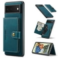 thumbnail image 1 of Detachable Wallet Case for Google Pixel 6 Pro 5G 2021, Allytech PU Leather Credit Card Slot Holder Kickstand Flip Magnetic Snap 2 in 1 Functional Wallet Case for Pixel 6 Pro (6.7"), Blue, 1 of 7