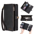 thumbnail image 1 of Detachable Wallet Case for Samsung Galaxy A32 5G, 2-in-1 Zipper Wallet with Credit Card Holder, PU Leather Wrist Strap Flip Stand Shockproof Removable Magnetic Purse Phone Cover, 4 Color, 1 of 9