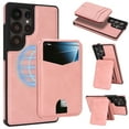 thumbnail image 1 of Detachable Wallet Case for Samsung Galaxy S24+, TECH CIRCLE RFID Blocking Mag-Safe Compatible Magnetic Kickstand PU Leather Lightweight Back Cover Protective Case, Pink, 1 of 11