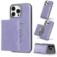 thumbnail image 1 of Detachable Wallet Case for iPhone 12 Pro Max Card Slots Holder, Premium PU Leather Magnetic Cover Compatible with Mag-Safe, Shockproof Removable Flip Kickstand Protective Case, Purple, 1 of 8