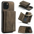 thumbnail image 1 of Detachable Wallet Case for iPhone 13 6.1" 2021, Allytech PU Leather Anti-Scratch Shockproof 2 in 1 Kickstand Magnetic Snap Business Style Purse Case with [7 Card Slots] for iPhone 13, Coffee, 1 of 6