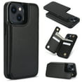 thumbnail image 1 of Detachable Wallet Case for iPhone 13 RFID Blocking Card Slots Holder Premium PU Leather Magnetic Kickstand Shockproof Removable Flip Protective Cover 6.1 inch, Black, 1 of 11