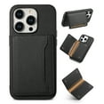 thumbnail image 1 of Detachable Wallet Case for iPhone 14 Pro, Flip Magnetic Card Holder for Phone Case with Stand, Kickstand Card Holders Stick on PU Leather Phone Case Shockproof Cover for iPhone 14 Pro, Black, 1 of 10