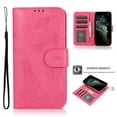 thumbnail image 1 of Detachable Wallet Case for iPhone 16 Plus, Card Slots Holder Premium PU Leather Magnetic Kickstand Shockproof Wrist Strap Removable Flip Protective Cover for iPhone 16 Plus, Rose, 1 of 6