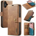 thumbnail image 1 of Detachable Wallet Case for iPhone 17 RFID Blocking Card Slots Holder Removable 2 in 1 Wallet Phone Case Premium PU Leather Magnetic Kickstand Shockproof Flip Protective Cover,Brown, 1 of 8