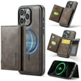 thumbnail image 1 of Detachable Wallet Compatible with Magsafe Wireless Charing for iPhone 16 Pro Max Case with Card Holder Magnetic Snap, RFID Blocking Kickstand 2 in 1 Shockproof Case for iPhone 16 Pro Max, Coffee, 1 of 10