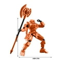 thumbnail image 1 of Detachable Weapons​​ DIY Articulated Action Figure Model - Building Block Robot with Detachable Weapons - Flexible Joints for Poseable Display Flexible Joints​​, 1 of 3