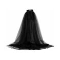 thumbnail image 1 of Detachable Wedding Train Only Length 49" Wedding Maxi Tulle Skirts Floor Length Overskirt for Bridal Party, 1 of 6