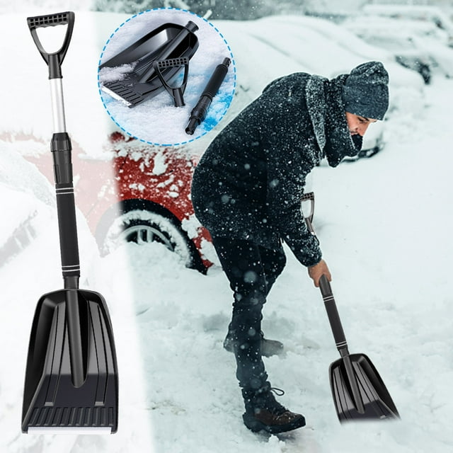 Detachable Winter Snow Removal Shovel Set,86cm Telescopic Handle ...