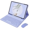 thumbnail image 1 of Detachable Wireless Keyboard Case for 9.7” iPad 5th/6th Gen, iPad Pro 9.7 (2016), Air 1/Air 2, Stand Cover with Pencil Holder, English Keyboard, purple, 1 of 5
