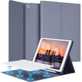 thumbnail image 1 of Detachable Wireless Keyboard Cover for iPad 7/8/9 Gen 10.2", Slim Folio Case with Apple Pencil Slot Adjustable Stand Auto Sleep Wake,Purple, 1 of 8