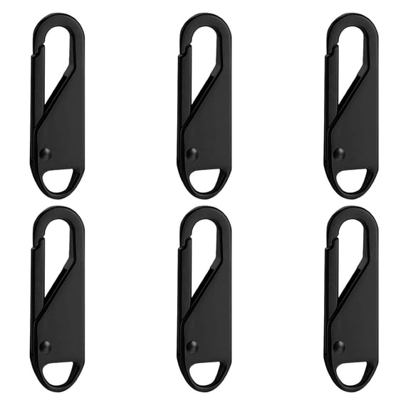 Detachable Zipper Pull Replacements, Metal Universal Zipper Repair Kit for Jackets Backpacks Luggage Handbags Boots and Outerwear Repairing Accessories, Black