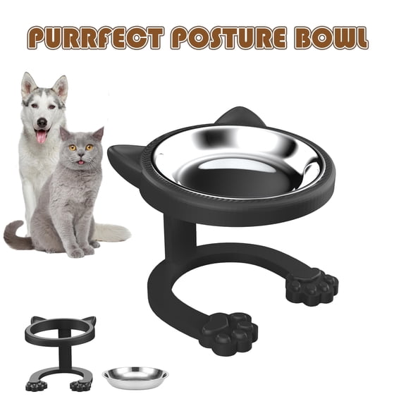 Detachable cat feeding bowl and stainless steel bowl