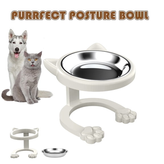 Detachable cat feeding bowl and stainless steel bowl