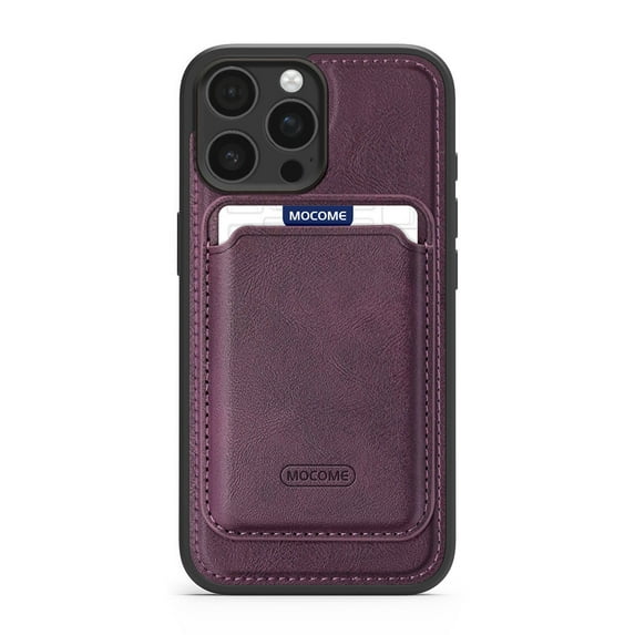 Detachable for iPhone 14 Pro Wallet Case with Card Holder, Magnetic PU Leather Credit Card Bag Protective Cover for iPhone 14 Pro Support Wireless Charging, Darkpurple
