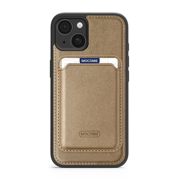 Detachable for iPhone 15 Plus Wallet Case with Card Holder, Magnetic PU Leather Credit Card Bag Protective Cover for iPhone 15 Plus Support Wireless Charging, Desertgold