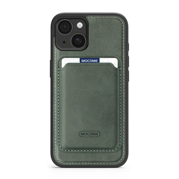 Detachable for iPhone 15 Wallet Case with Card Holder, Magnetic PU Leather Credit Card Bag Protective Cover for iPhone 15 Support Wireless Charging, Green