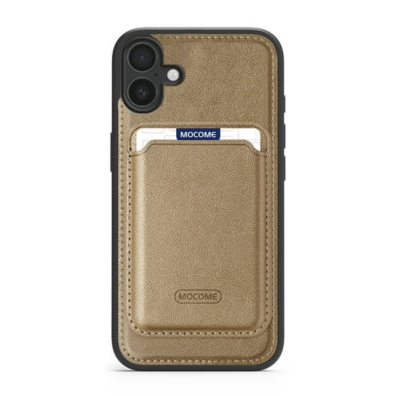 Detachable for iPhone 16 Wallet Case with Card Holder, Magnetic PU Leather Credit Card Bag Protective Cover for iPhone 16 Support Wireless Charging, Desertgold